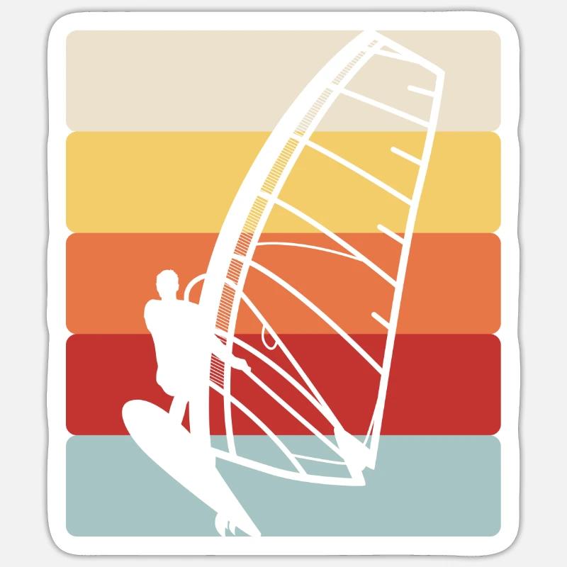 Wing Surf Wing Foil Cool Wing Surfing - Sticker size S (10 x 10 cm) - white matte