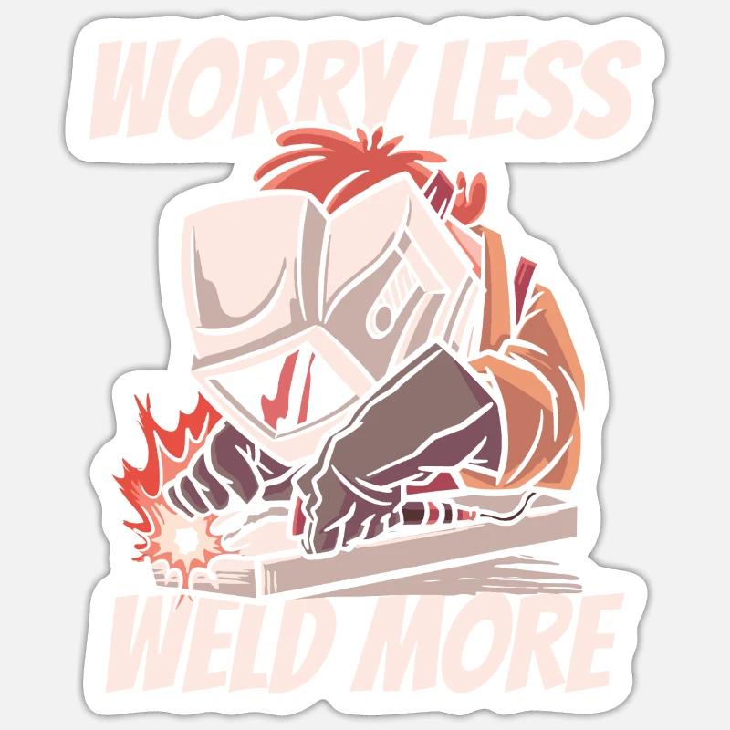 Welder Locksmith - Sticker size S (10 x 10 cm) - white matte