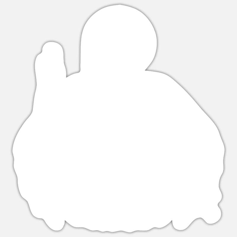 Devil Baphomet Gothic Goat - Sticker size S (10 x 10 cm) - white matte