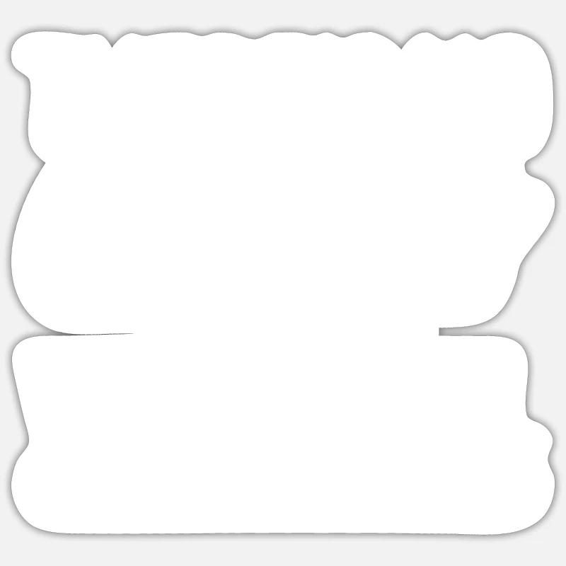 Im Volleyball wird nicht geweint, vielleicht ein - Sticker Größe S (10 x 10 cm) - Mattweiß