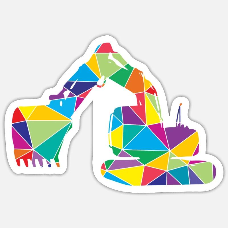 Pelle poly à faible construction Poly Sticker taille S (10 x 10 cm)