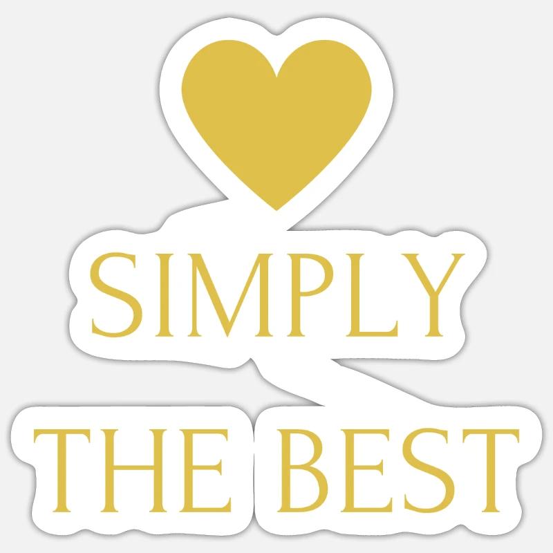 Tout simplement le meilleur - Sticker taille S (10 x 10 cm) - blanc mat