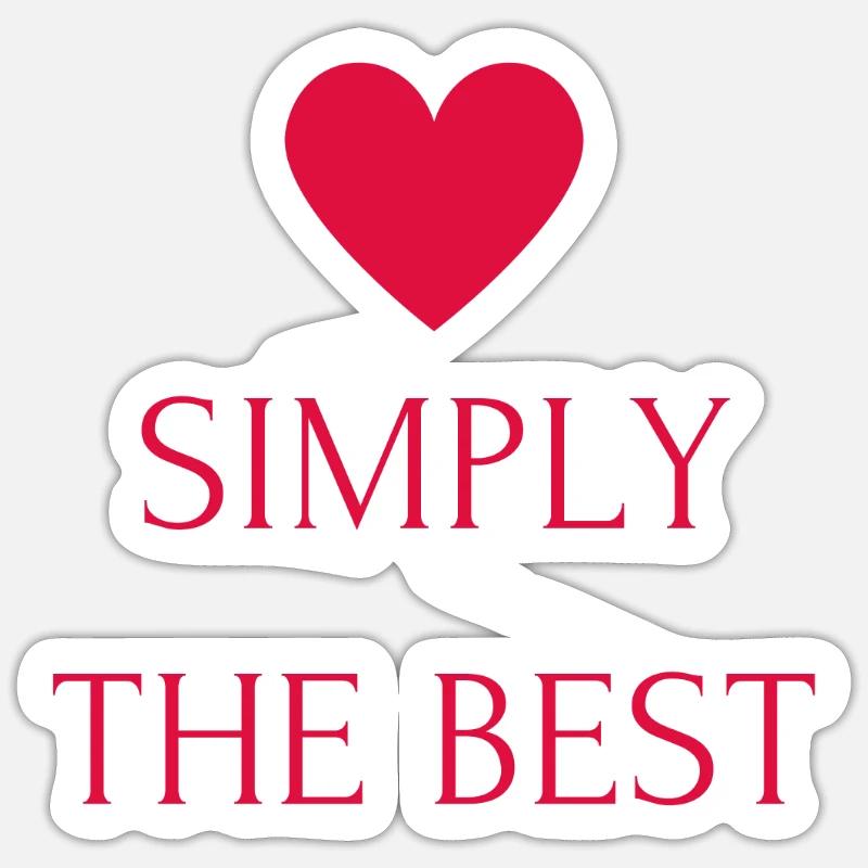 Tout simplement le meilleur - Sticker taille S (10 x 10 cm) - blanc mat