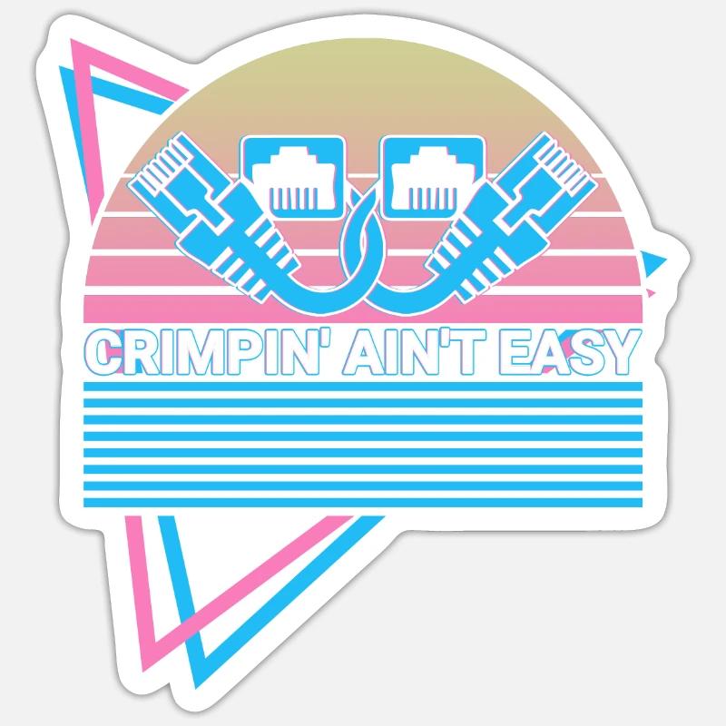 Network Technology Retro - Sticker size S (10 x 10 cm) - white matte