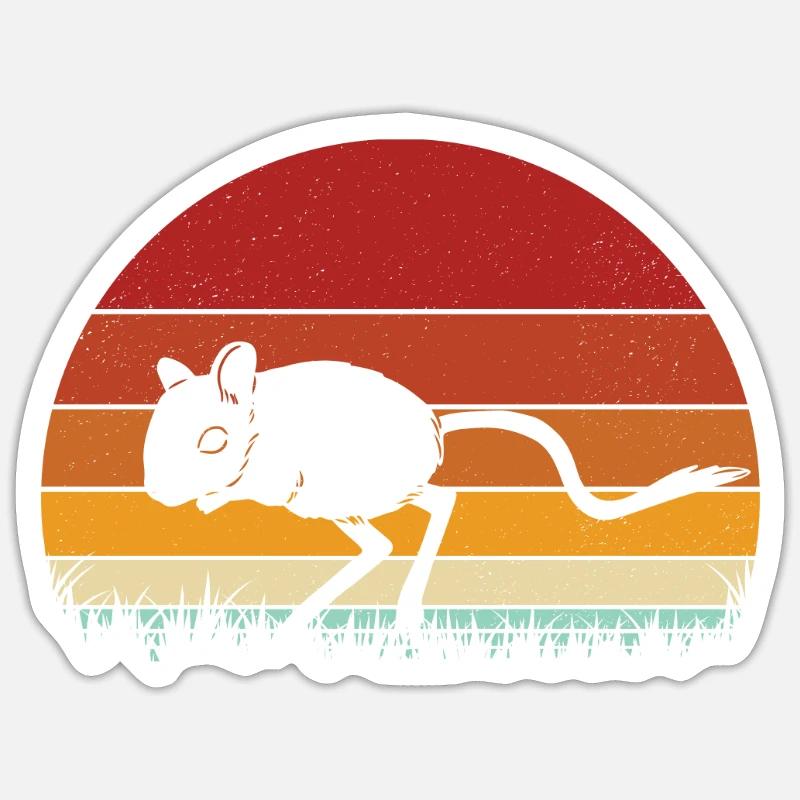 Gerbil - Sticker size S (10 x 10 cm) - white matte