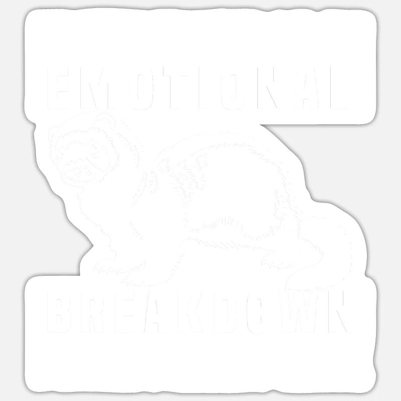 Frettchen Iltis Lustig - Sticker Größe S (10 x 10 cm) - Mattweiß