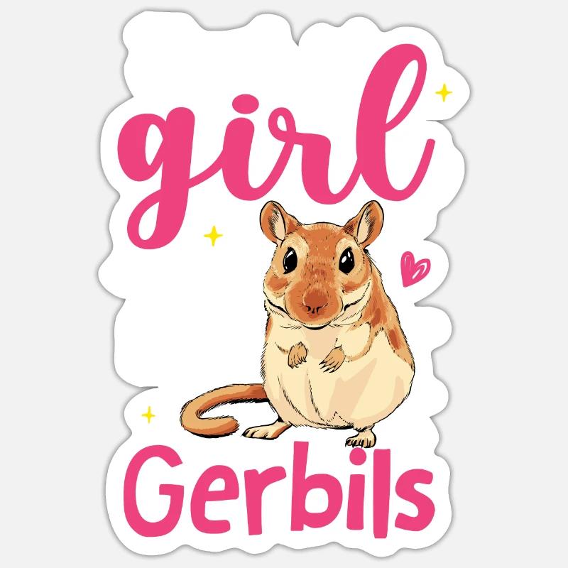 Gerbil - Sticker size S (10 x 10 cm) - white matte