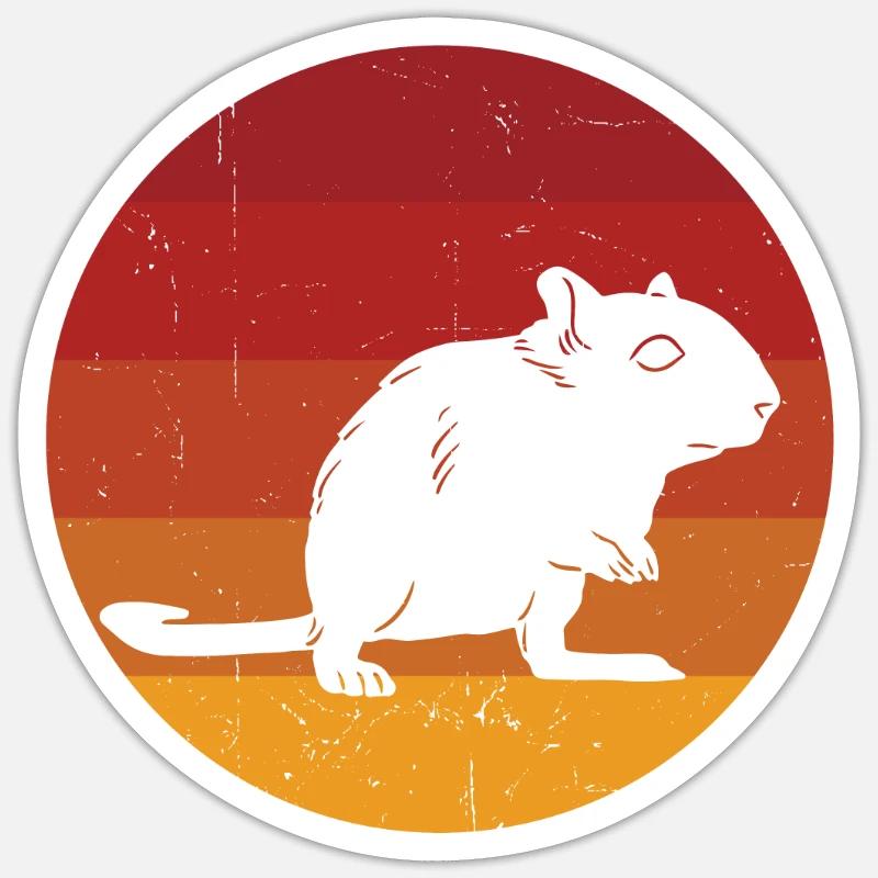 Gerbil - Sticker size S (10 x 10 cm) - white matte