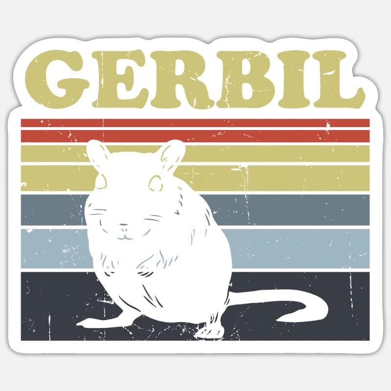 Gerbil - Sticker size S (10 x 10 cm) - white matte