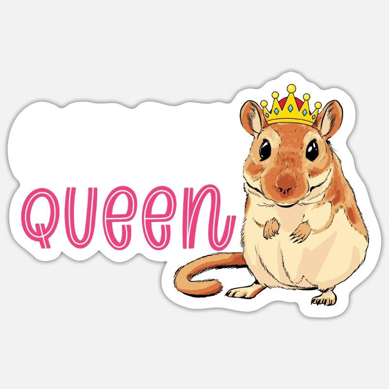 Gerbil - Sticker size S (10 x 10 cm) - white matte
