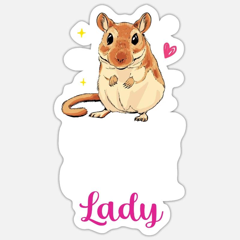 Gerbil - Sticker size S (10 x 10 cm) - white matte