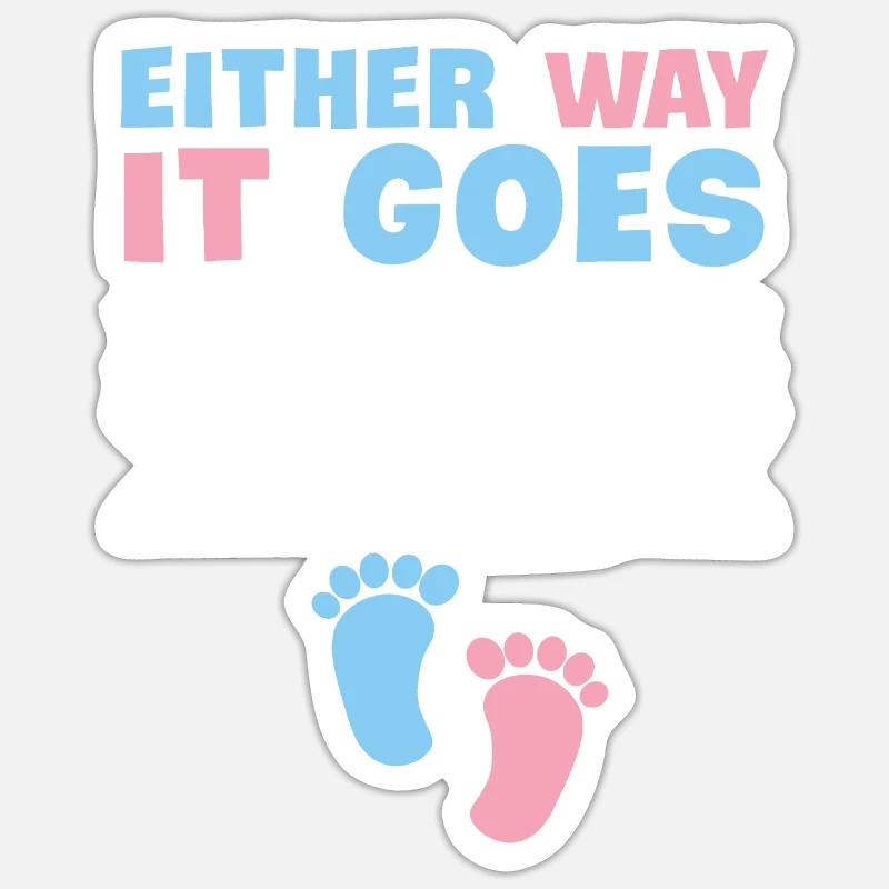 So oder so, ich bin die große Schwester Gender Reveal - Sticker Größe S (10 x 10 cm) - Mattweiß