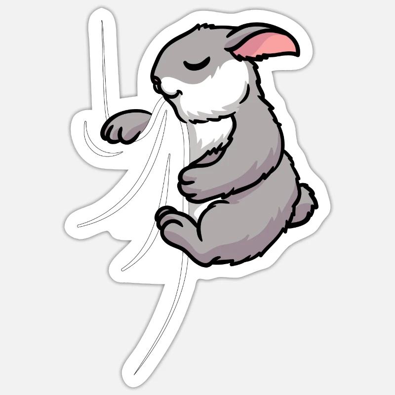 Biting Rabbit Sticker size S (10 x 10 cm)