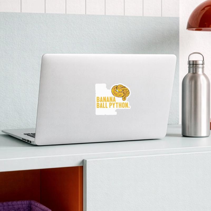 Manger dormir Boule de banane Python Répéter Boule de banane Sticker taille S (10 x 10 cm)