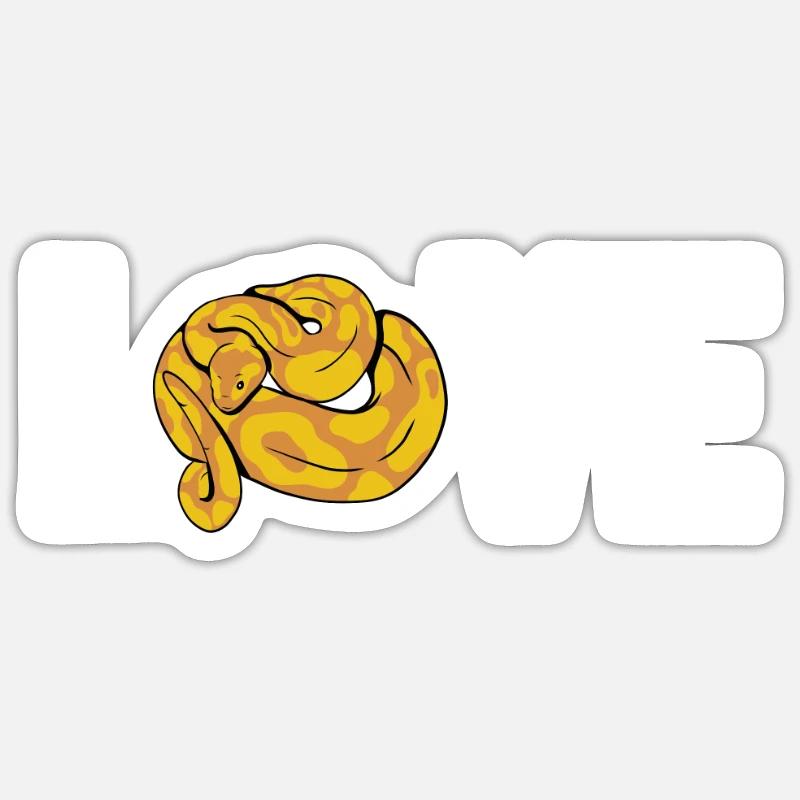Love Scale Creepers Python Snake Banana Sticker size S (10 x 10 cm)