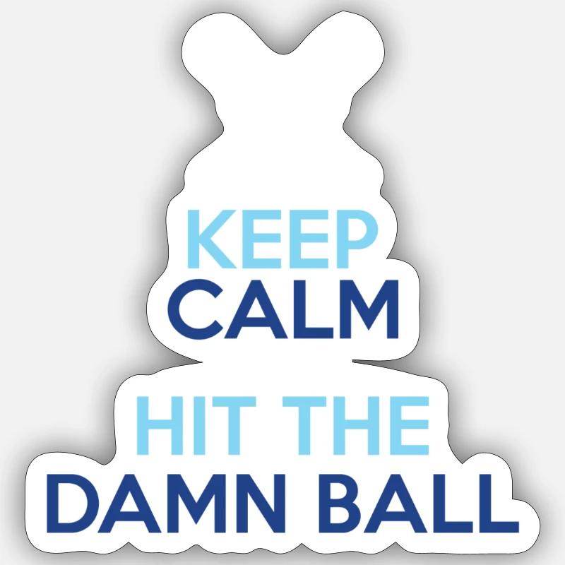 keep calm baseball Sticker size S (10 x 10 cm)