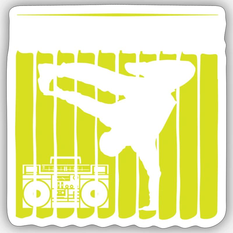 Breakdance Hip Hop - Sticker size S (10 x 10 cm) - white matte