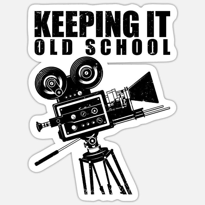 Keeping It Old School - Sticker taille S (10 x 10 cm) - blanc mat