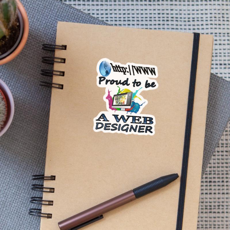 I'm a web designer web developer gift idea Sticker size S (10 x 10 cm)