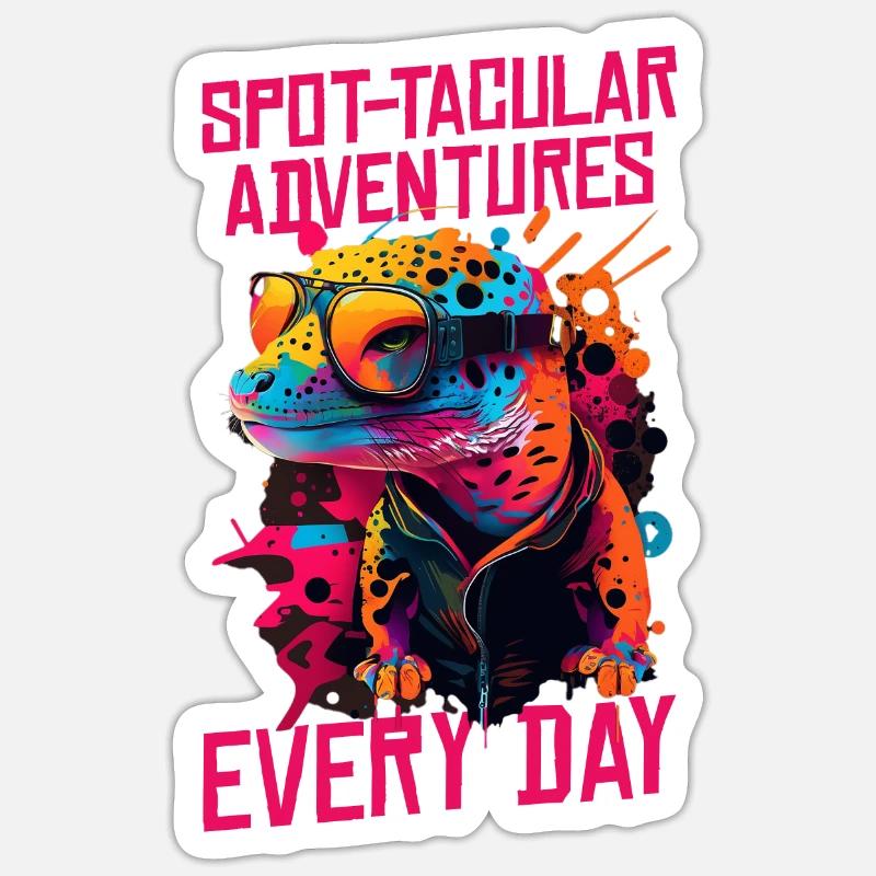 Leopard Gecko Lizard Lover Sticker size S (10 x 10 cm)