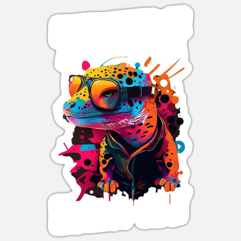 Leopard Gecko Lizard Lover Sticker size S (10 x 10 cm)