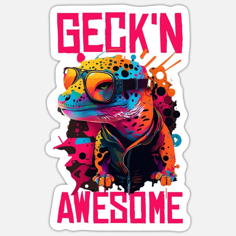 Leopard Gecko Lizard Lover Sticker size S (10 x 10 cm)