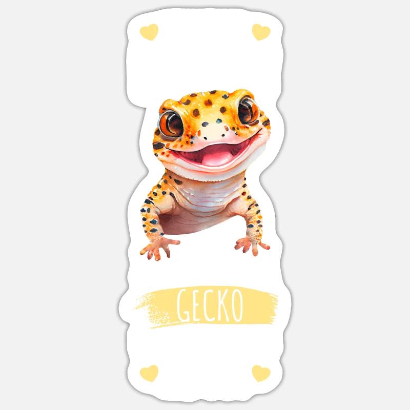 Leopard Gecko Lizard Lover Sticker size S (10 x 10 cm)