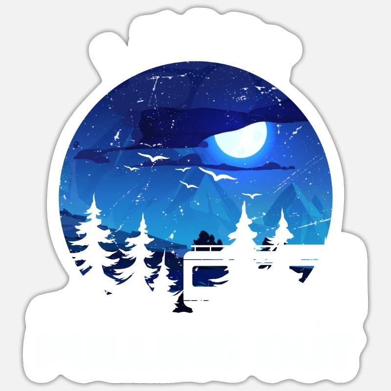 I Hate Pulling Out Funny Camping Trailer Retro Sticker size S (10 x 10 cm)