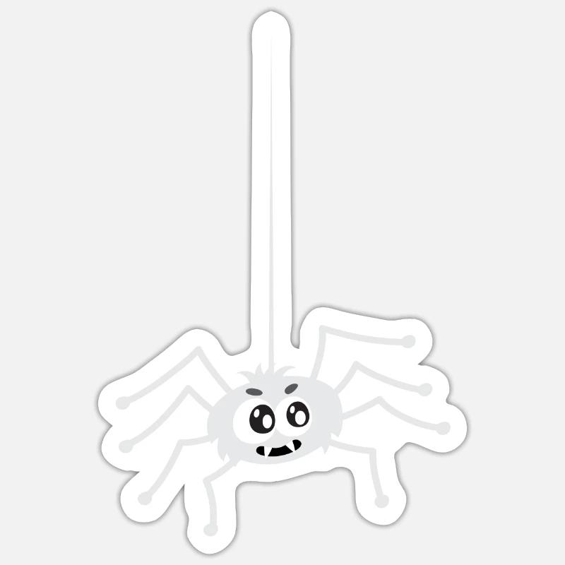 Tarentule araignée mignonne - Sticker taille S (10 x 10 cm) - blanc mat
