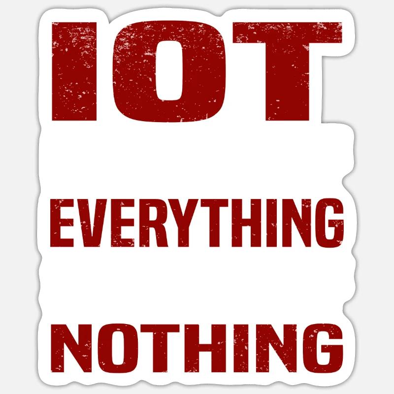 Internet des objets Programmeur IOT Admin IT Sticker taille S (10 x 10 cm)