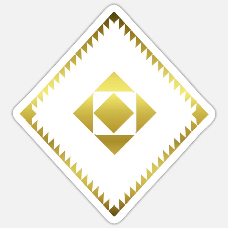 Geometric Shape - Graphic - Abstract - Geometry - Sticker size S (10 x 10 cm) - white matte