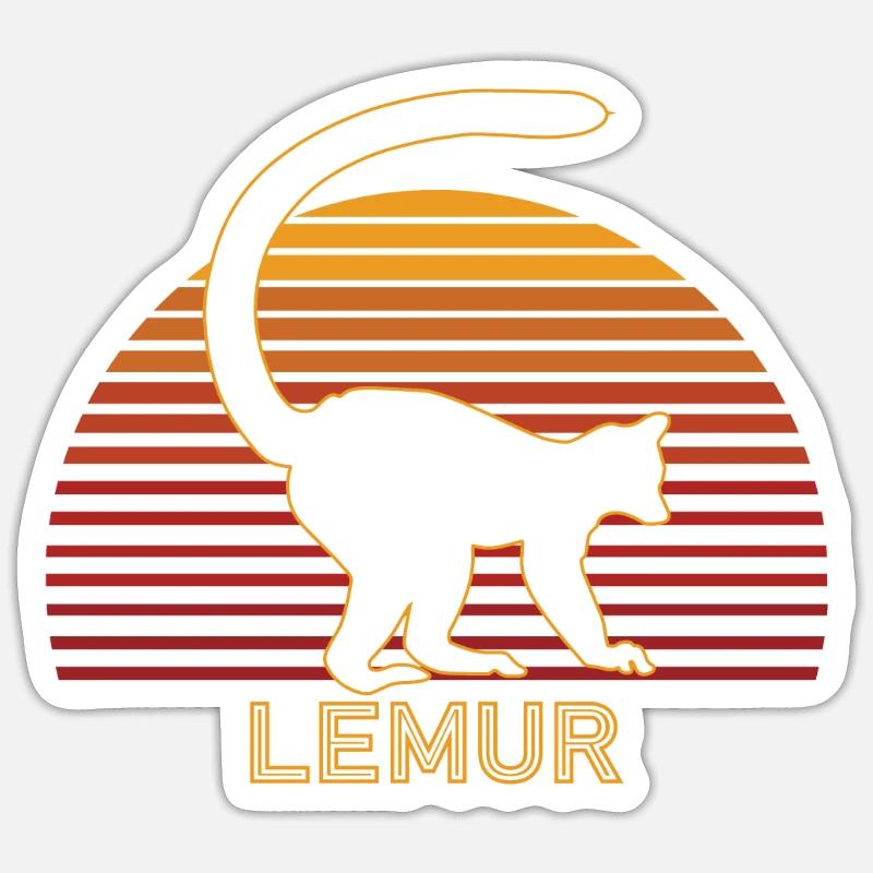 Lemur - Sticker size S (10 x 10 cm) - white matte