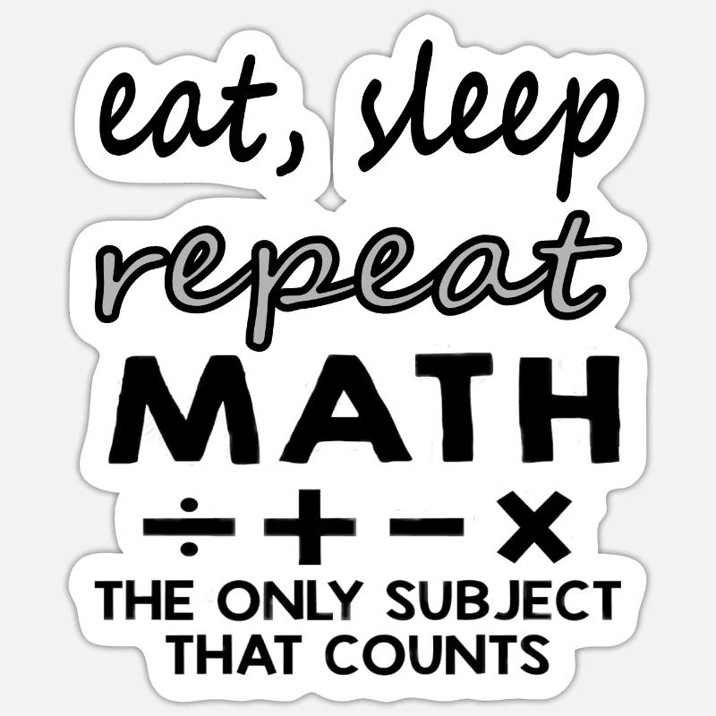 Study Math Student Gift Idea - Sticker size S (10 x 10 cm) - white matte