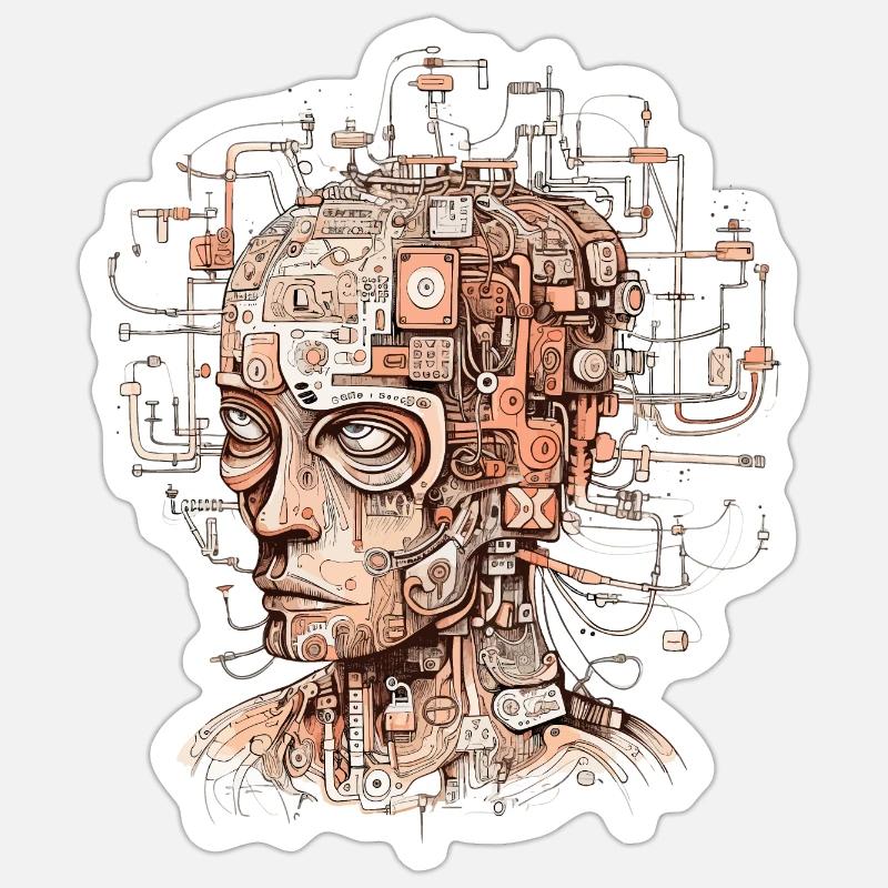 Abstract Mind Sticker size S (10 x 10 cm)