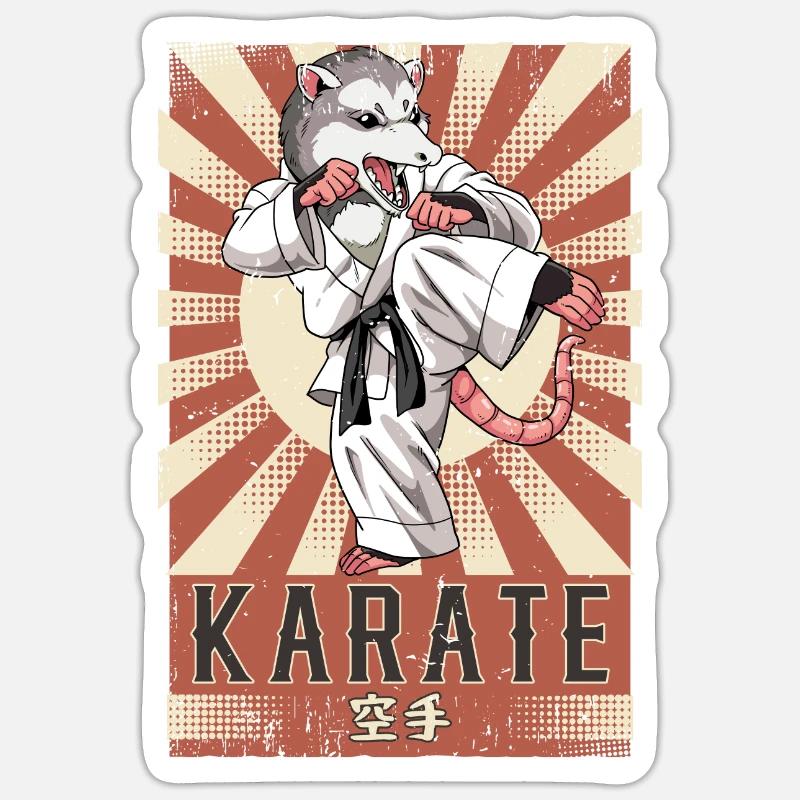 Karate - Sticker size S (10 x 10 cm) - white matte