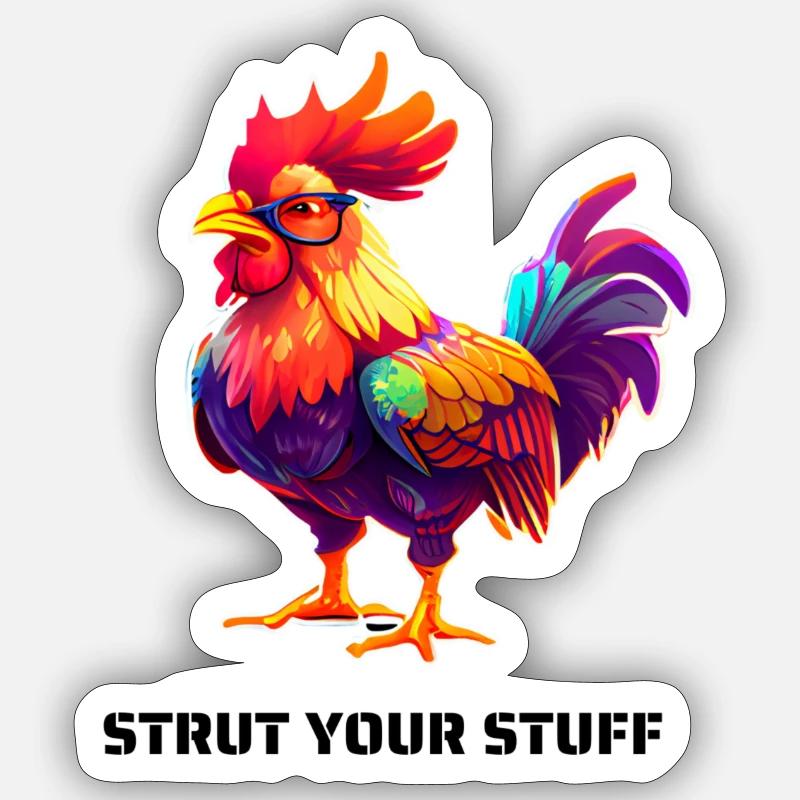 STRUT YOUR STUFF Sticker Größe S (10 x 10 cm)