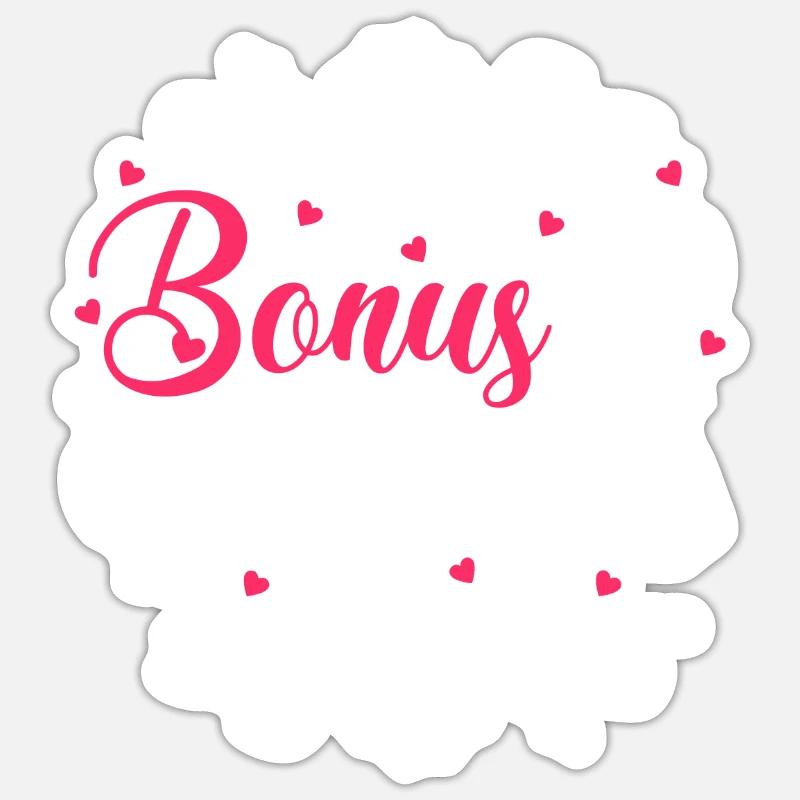 Bonus Oma Muttertag Stiefmutter Sticker Größe S (10 x 10 cm)