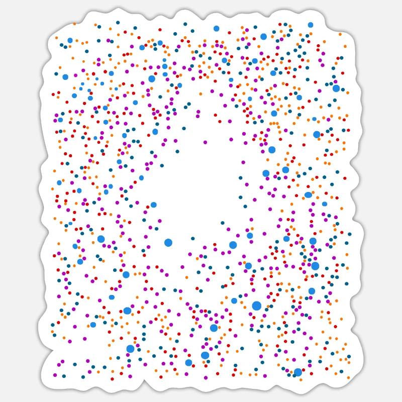 Point sans centre - Sticker taille S (10 x 10 cm) - blanc mat