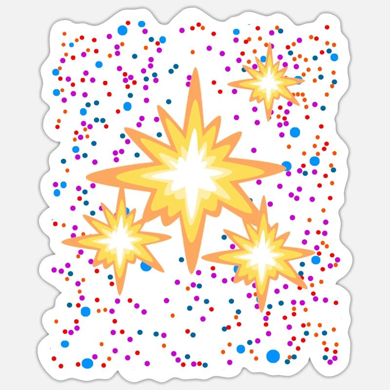 Étoiles et points - Univers Sticker taille S (10 x 10 cm)