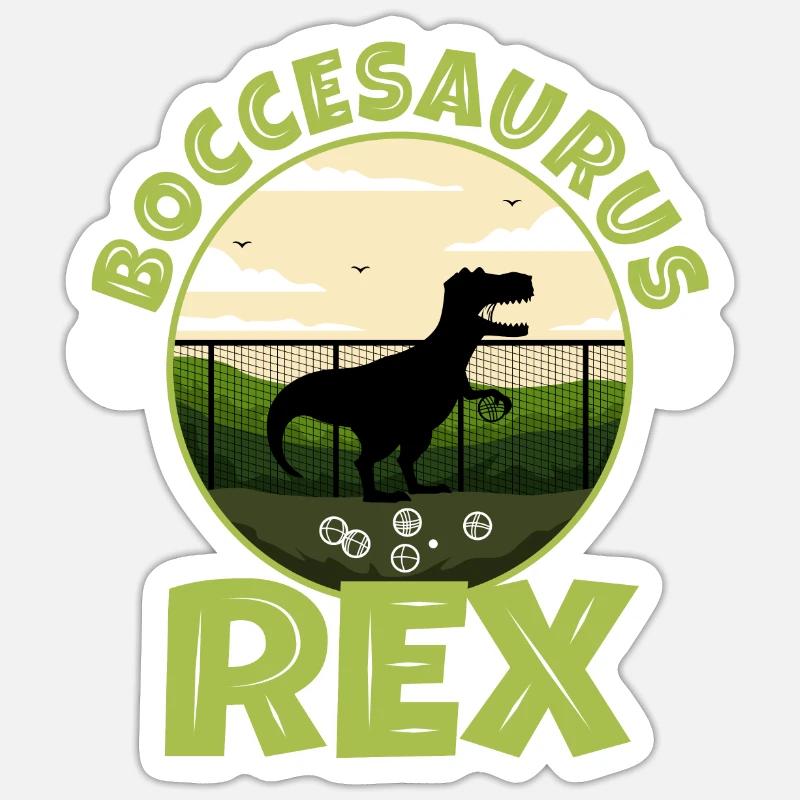 Boccesaurus Rex - Sticker size S (10 x 10 cm) - white matte