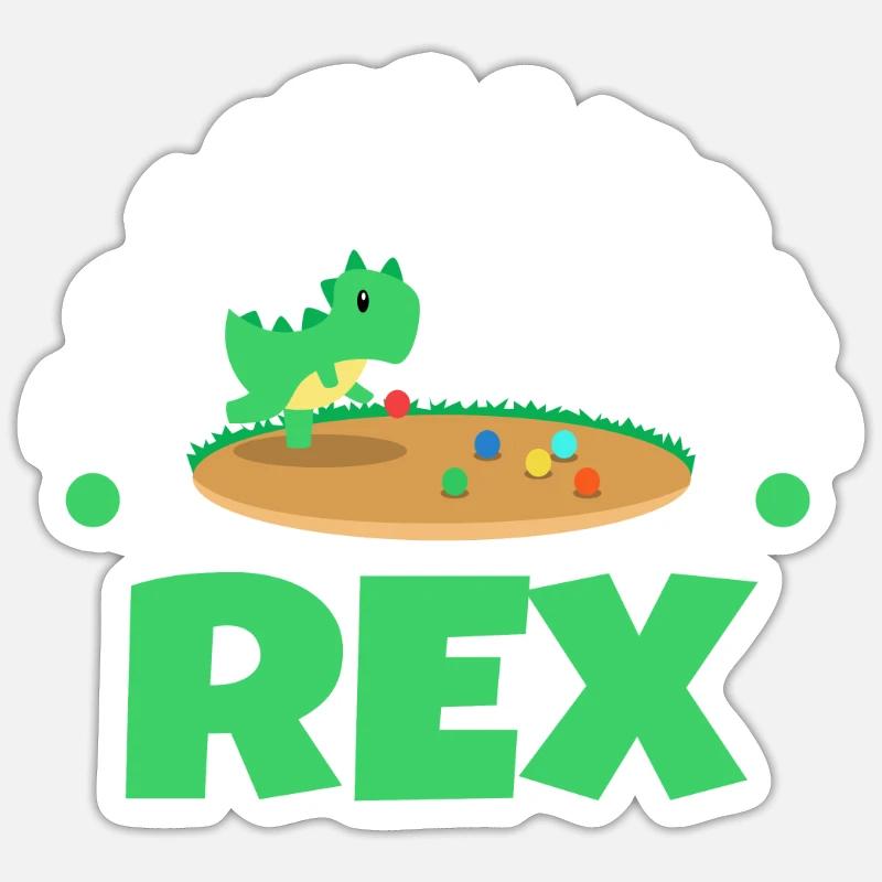 Boccesaurus Rex - Sticker size S (10 x 10 cm) - white matte