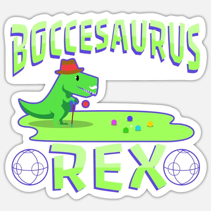 Boccesaurus Rex Sticker Größe S (10 x 10 cm)