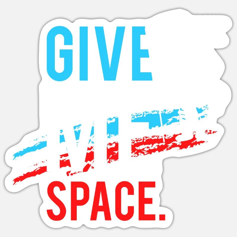 Give me Space Artwork Sticker Größe S (10 x 10 cm)