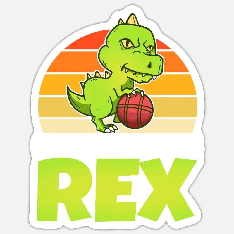 Boccesaurus Rex Sticker Größe S (10 x 10 cm)