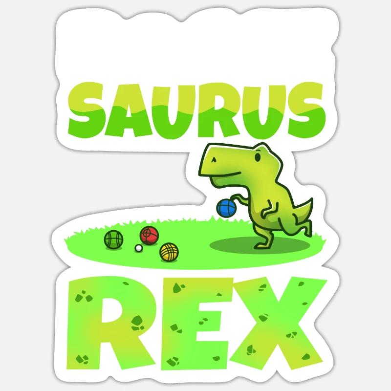Boccesaurus Rex - Sticker size S (10 x 10 cm) - white matte