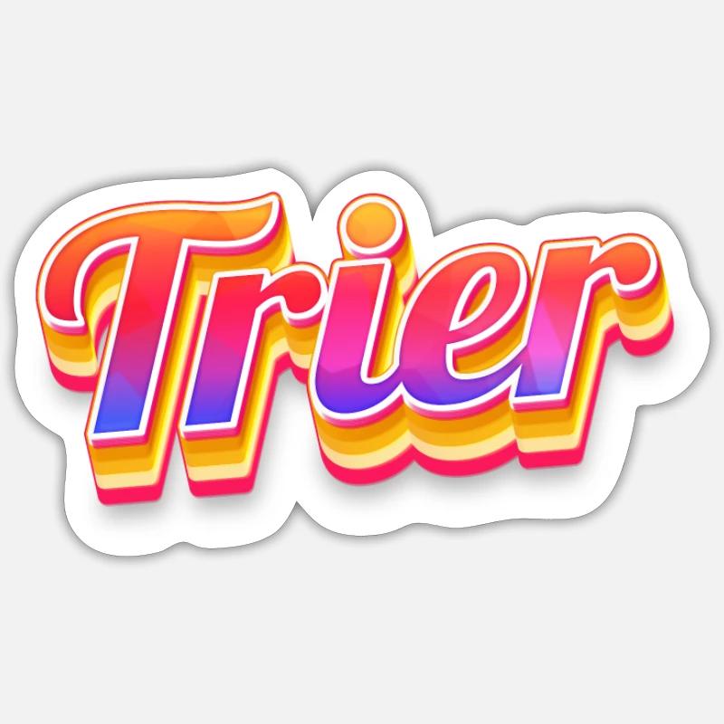 Triererin Trierer Trier - Sticker Größe S (10 x 10 cm) - Mattweiß