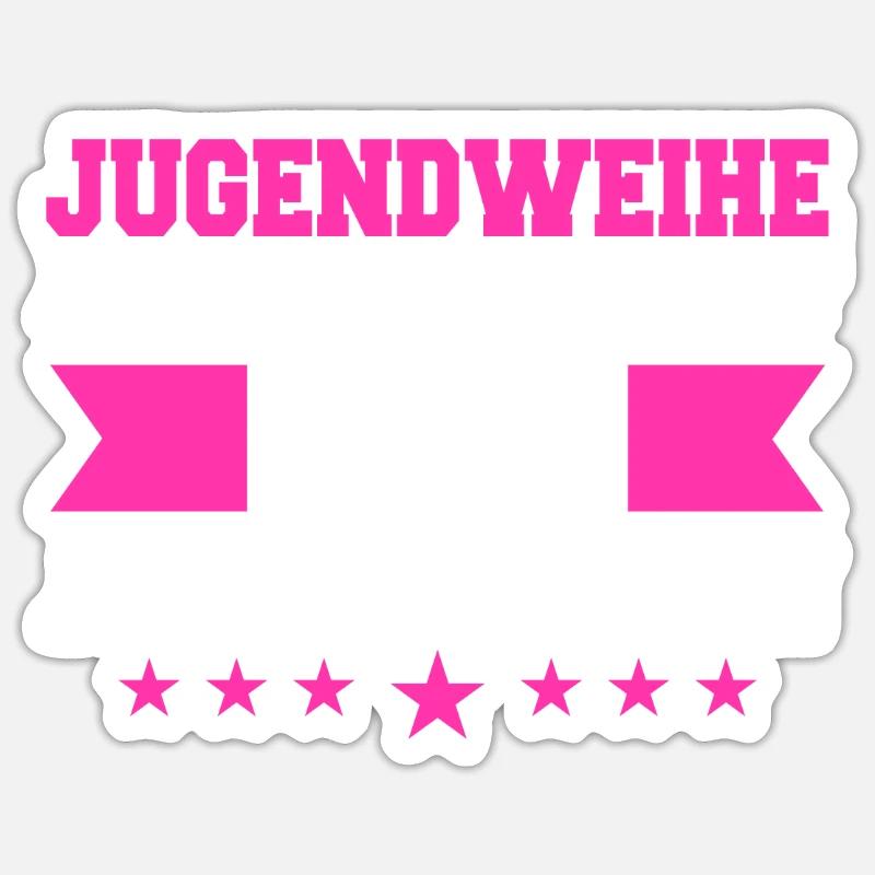 Jugendweihe Mädchen Junge Erwachsen Sticker Größe S (10 x 10 cm)