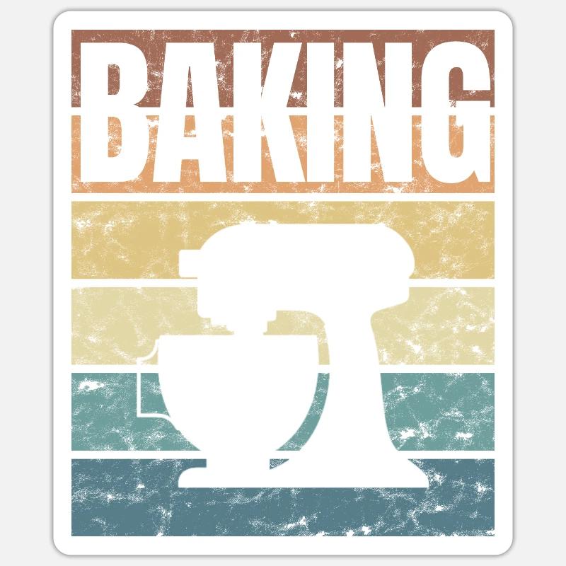 Baking Therapy Bake Cake Chef Sticker size S (10 x 10 cm)