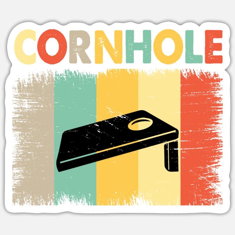 Cornhole Player Cornhole Team Cornhole Game Sticker taille S (10 x 10 cm)