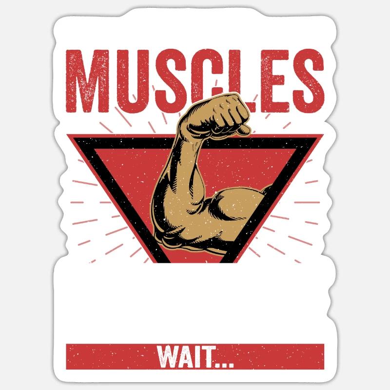 Installing Muscles Please Wait... Training Weight Sticker Größe S (10 x 10 cm)